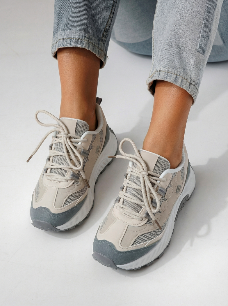 Női sportcipők szürke textil anyagból készült Agatha #24413