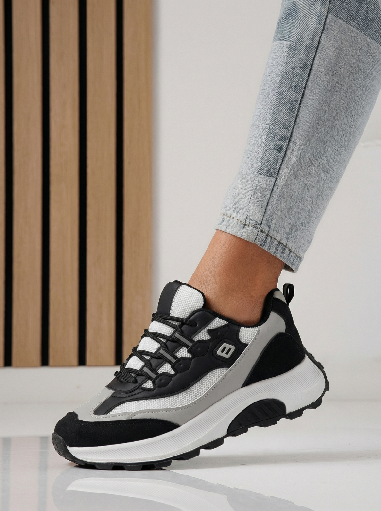 Női sportcipők fekete textil anyagból készült Agatha #24412