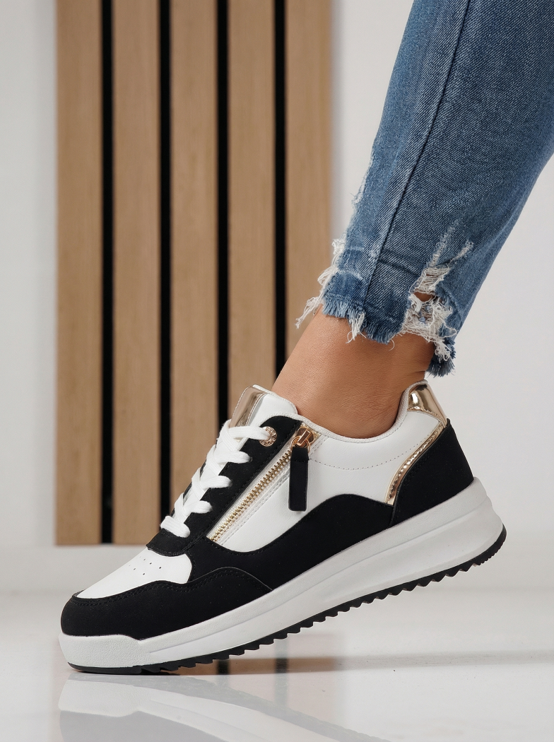 Női sportcipők fekete öko bőrből készült Alana #24417