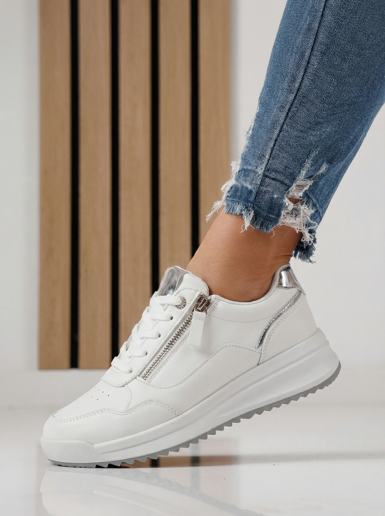 Női sportcipők szürke öko bőrből készült Alana #24416