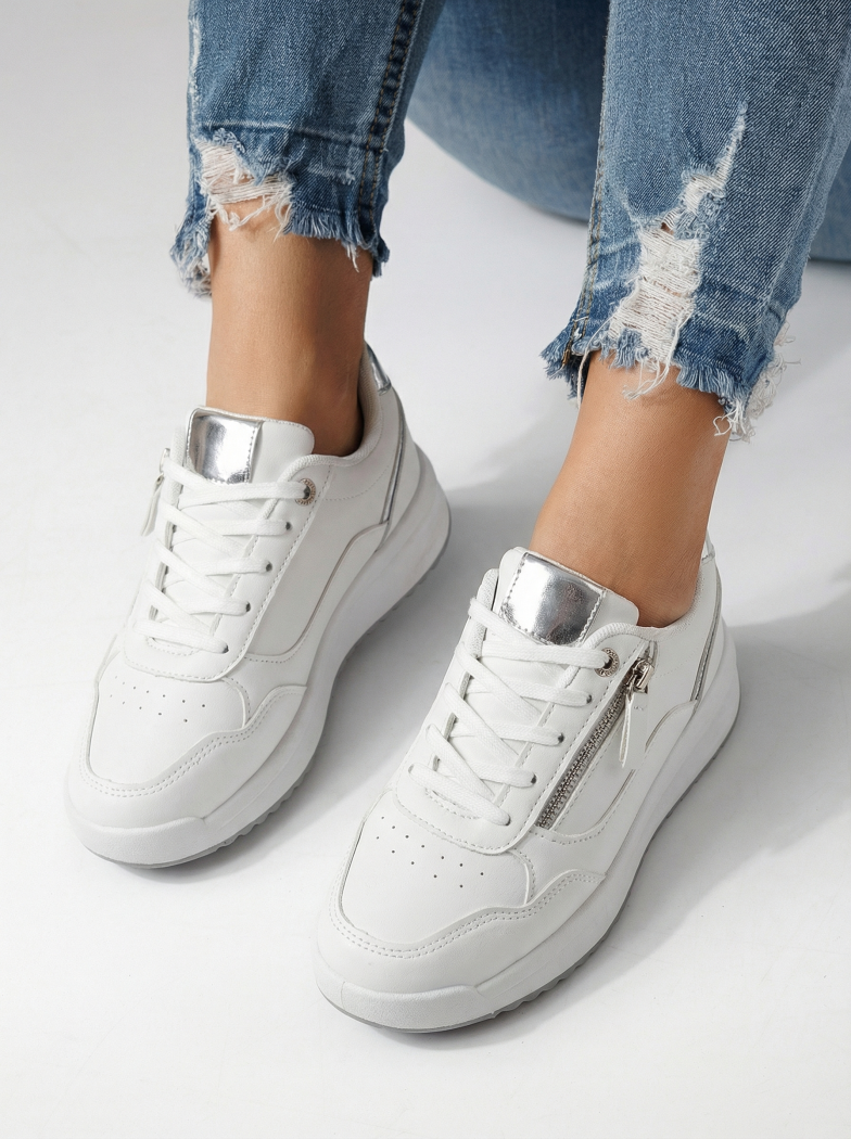 Női sportcipők szürke öko bőrből készült Alana #24416