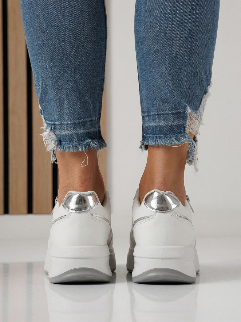 Női sportcipők szürke öko bőrből készült Alana #24416