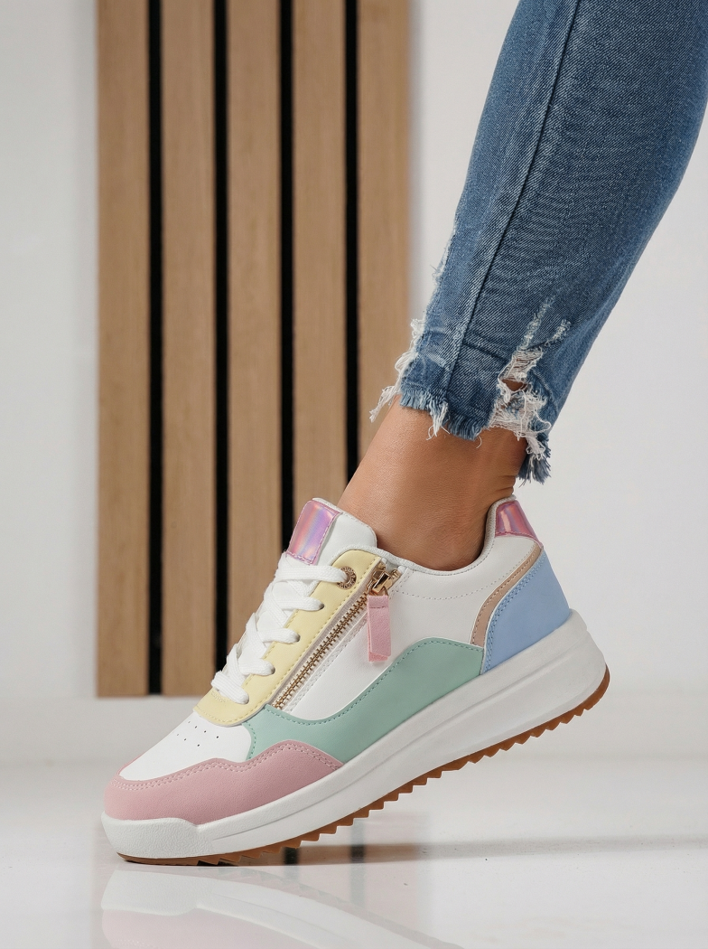 Női sportcipők sokszínű öko bőrből készült Alana #24415