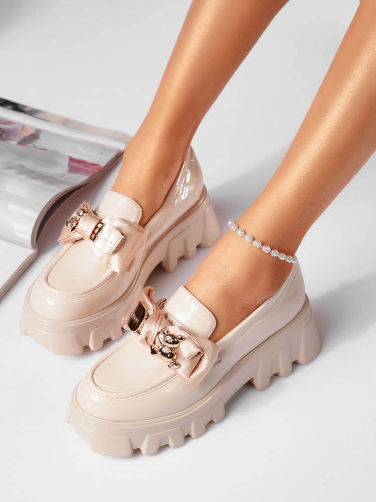 Natalia2 Női Alkalmi Cipő Bézs Ökológiai Bőrből lacuita #24483