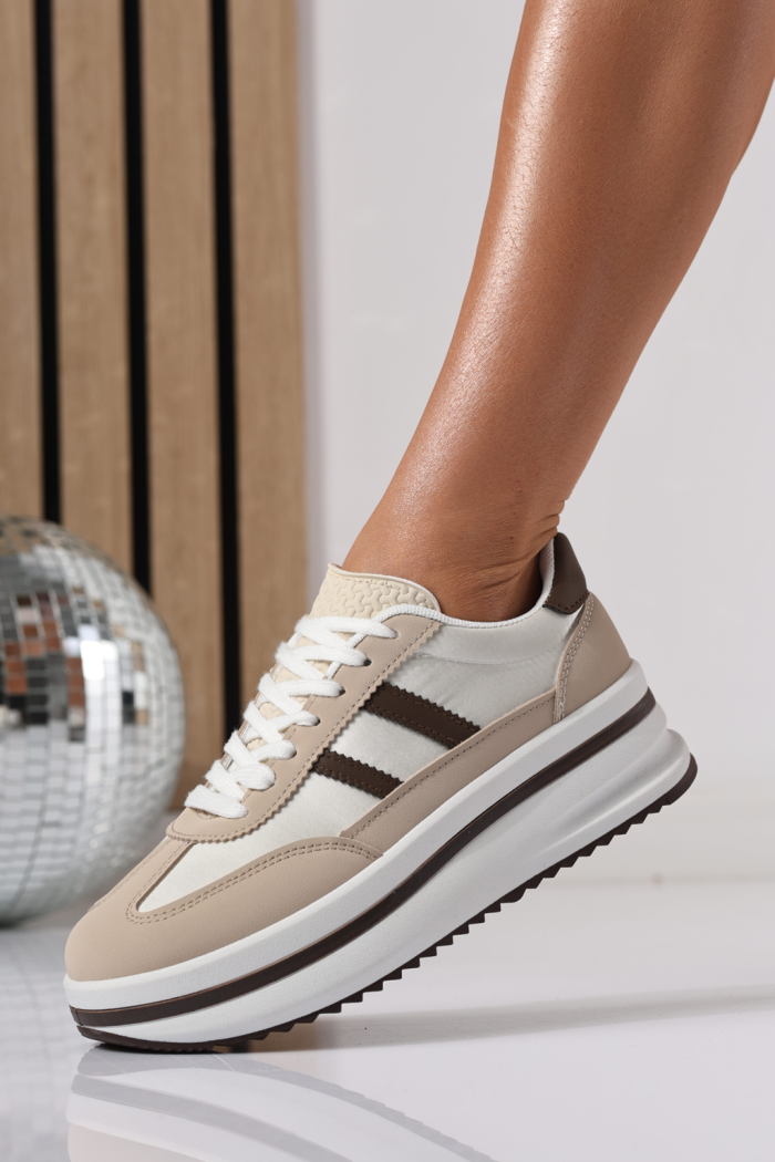 Női sportcipők bézs öko bőrből készült Diana2 #24475