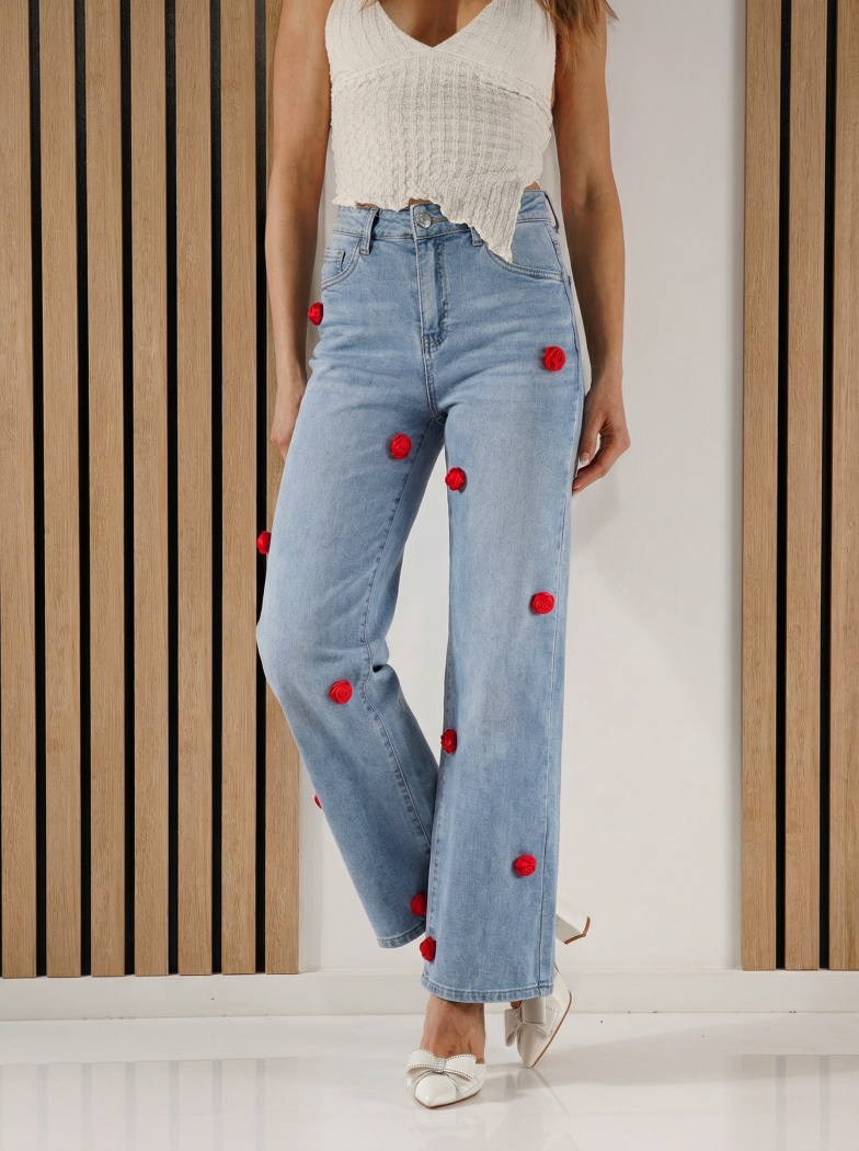 Női Wide Leg farmernadrág Lorete kék #A1387