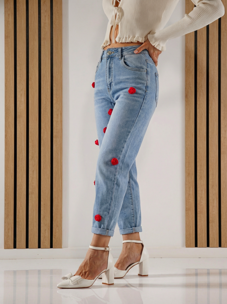 Női Baggy Fit farmernadrág Giorgia kék #A1390