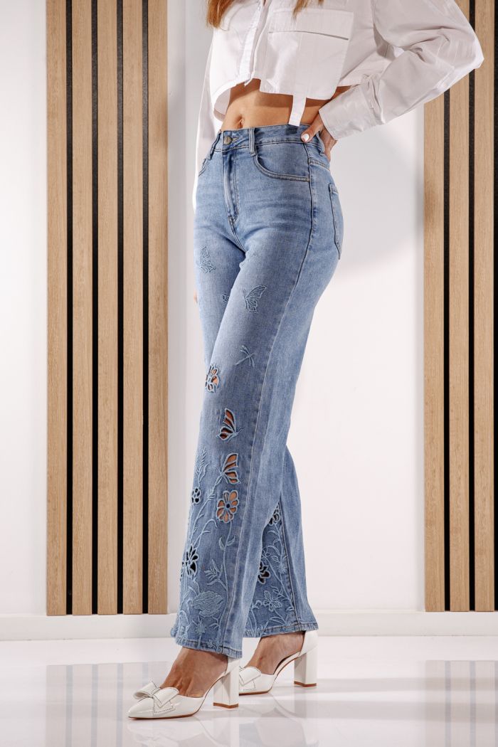 Női trapéz farmer  Alyona kék #A1383