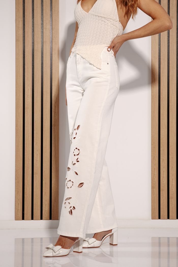 Női trapéz farmer  Akeila fehéri #A1382