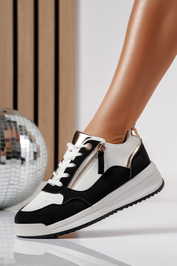 Női sportcipők fekete öko bőrből készült Alana #24417