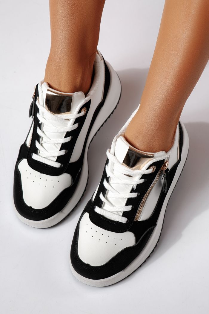 Női sportcipők fekete öko bőrből készült Alana #24417