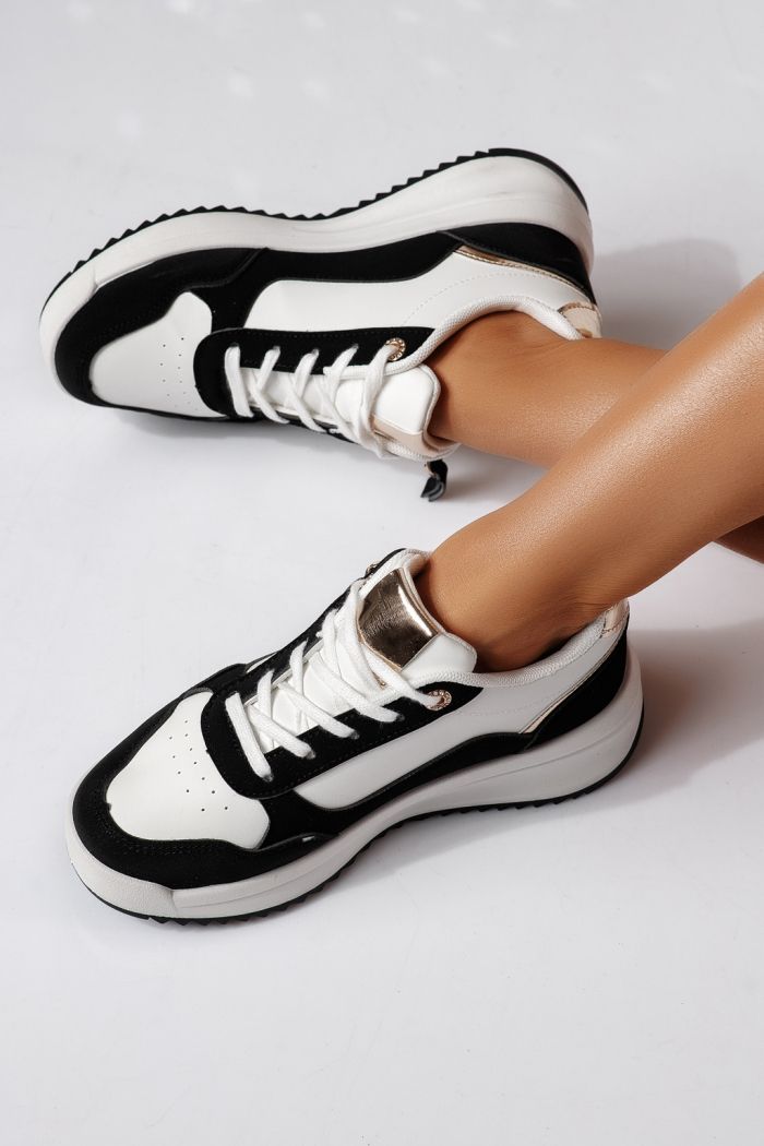 Női sportcipők fekete öko bőrből készült Alana #24417