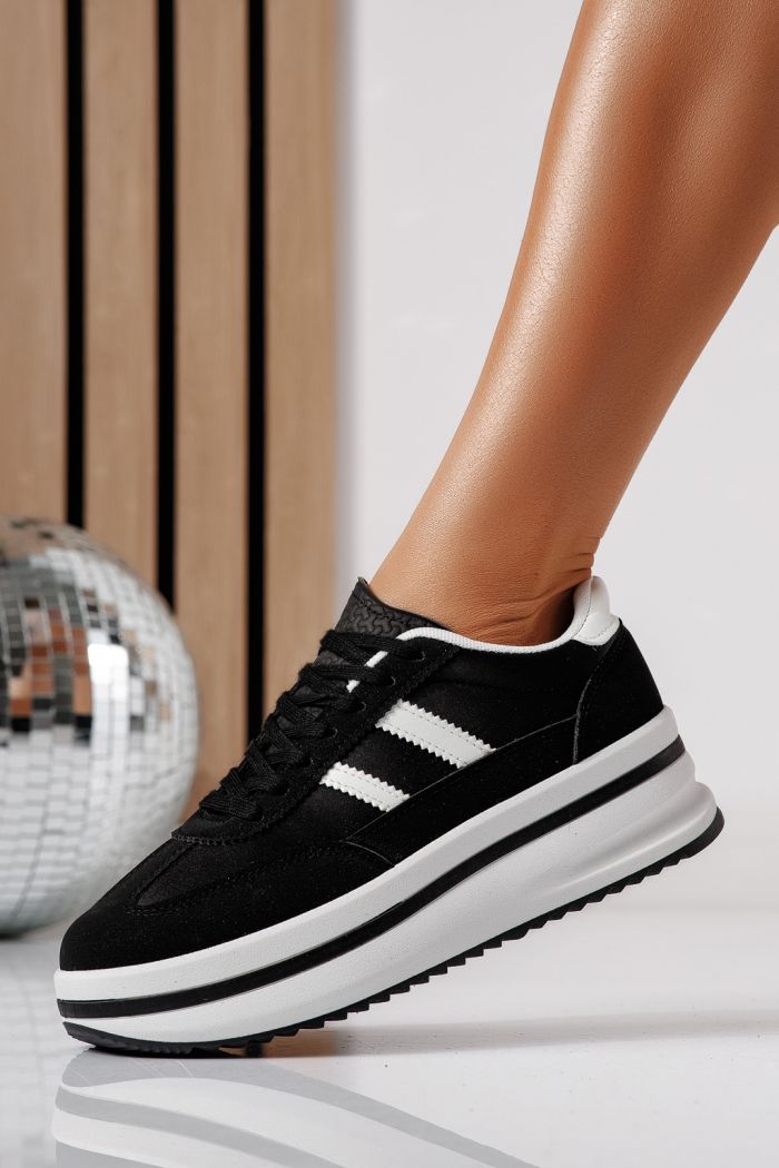 Női sportcipők fekete öko bőrből készült Diana2 #24477