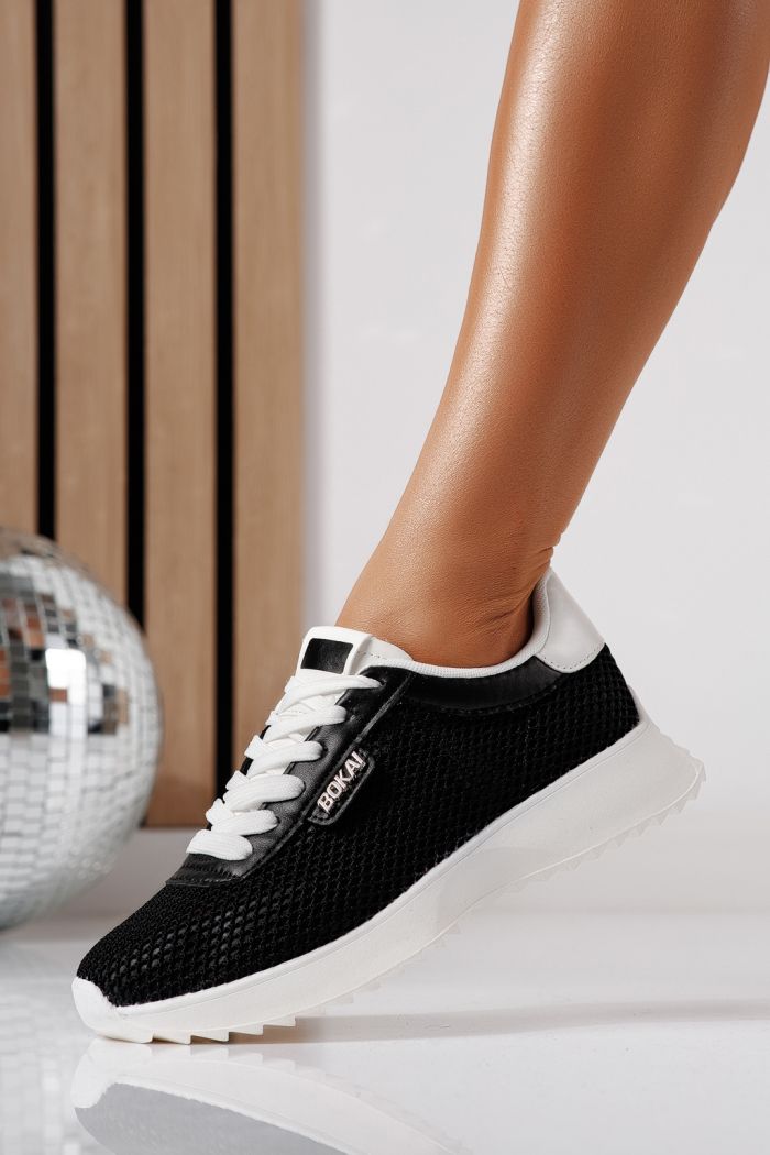 Női sportcipők fekete textil anyagból készült Elah #24464