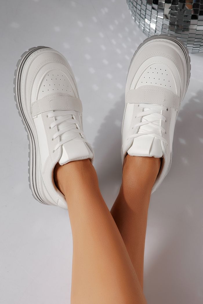 Női sportcipők szürke öko bőrből készült Tabitha #24455