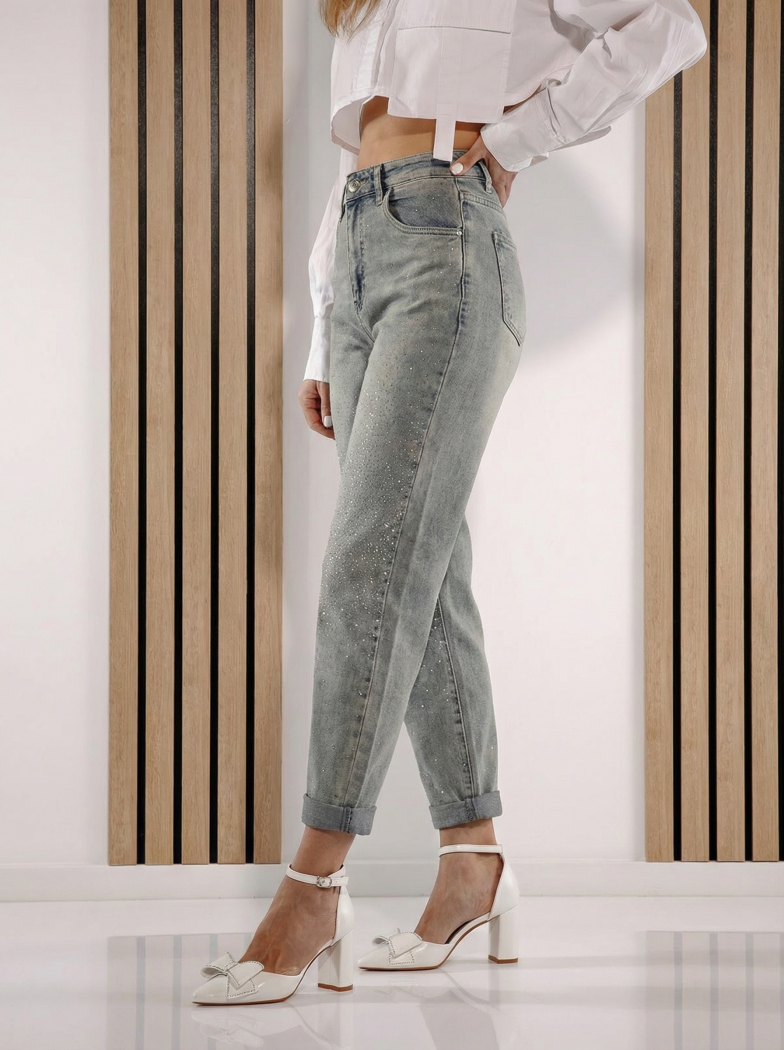 Női Baggy Fit farmernadrág Savina kék #A1388