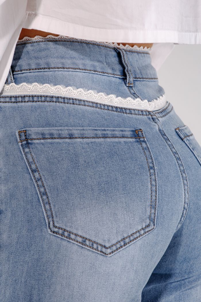 Női Wide Leg farmernadrágok Calina kék #A1386