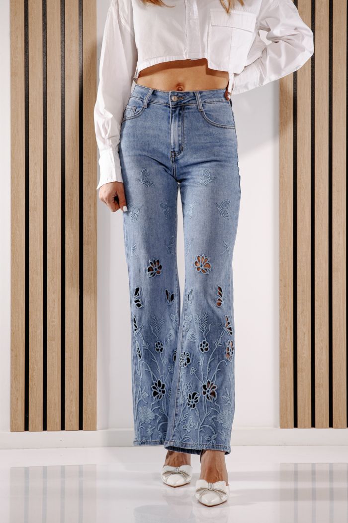 Női trapéz farmer  Alyona kék #A1383