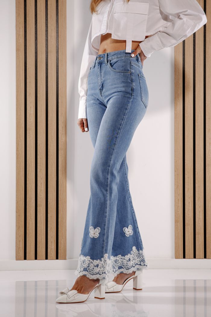 Női trapéz farmer  Ayane kék #A1375