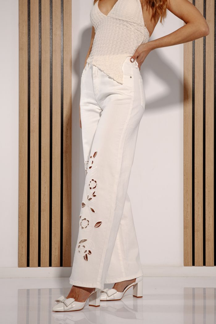 Női trapéz farmer  Akeila fehéri #A1382