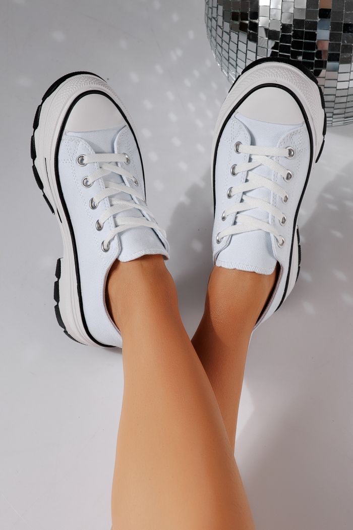 Női fehér textil tornacipő Zoe #24486