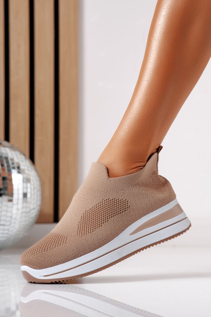 Női sportcipők khaki textil anyagból készült Fausta #24469