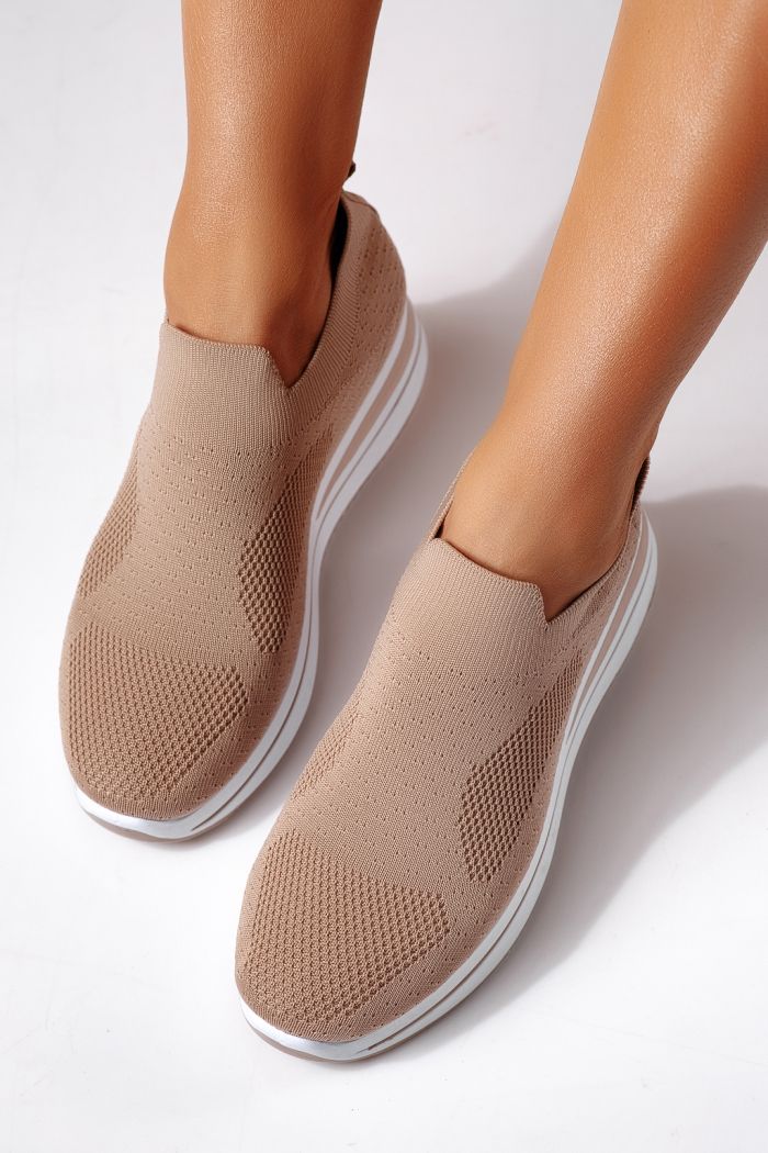 Női sportcipők khaki textil anyagból készült Fausta #24469