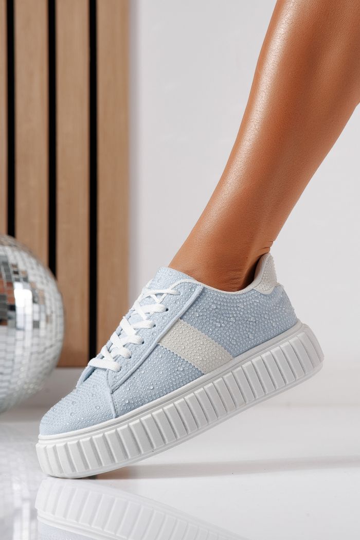 Női kék velúr tornacipő Loris #24400