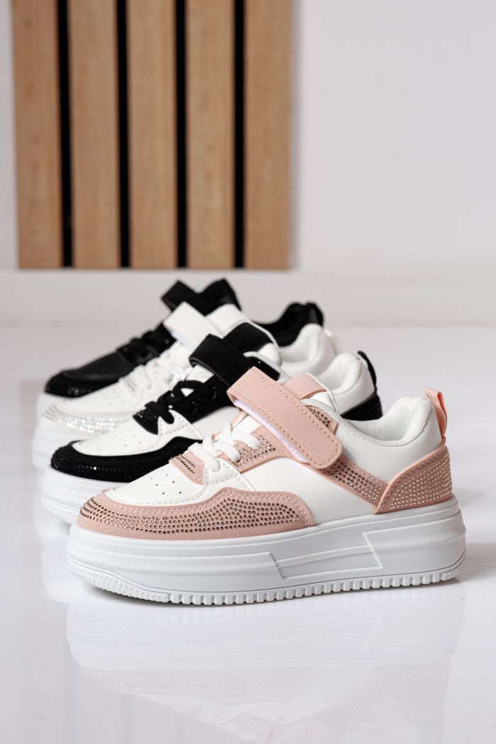 Fehér színű, ekológikus bőrből készült gyermekcipő Aris #24396