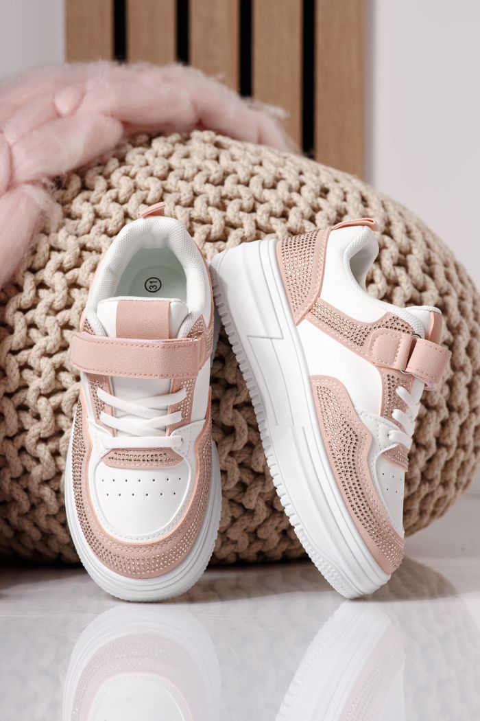 Rózsaszín színű, ekológikus bőrből készült gyermekcipő Aris #24397