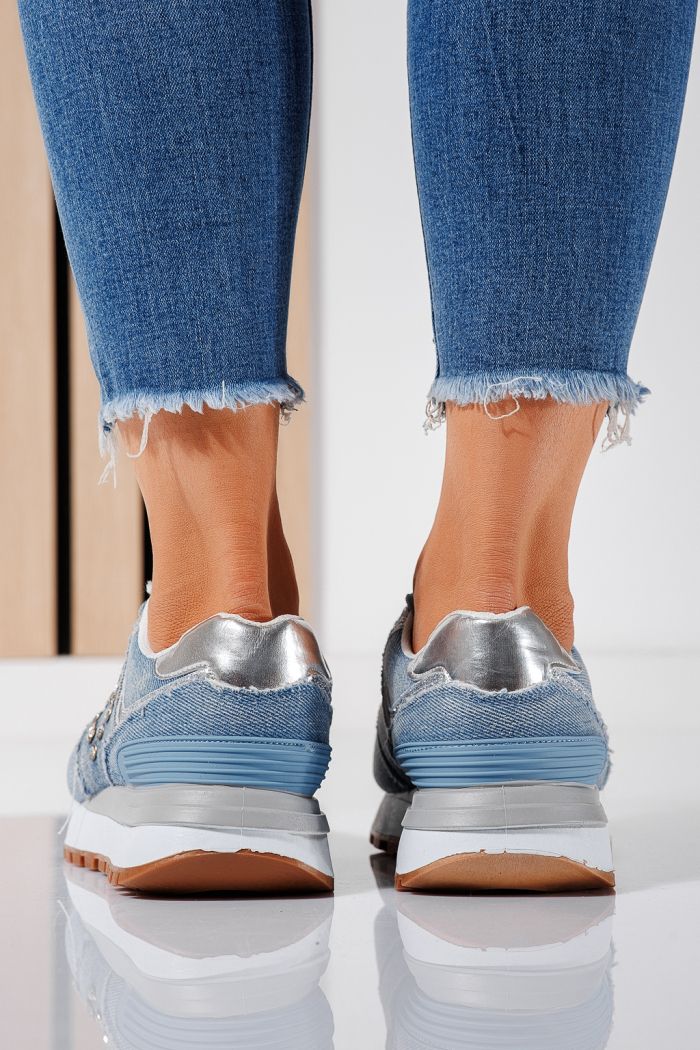 Női kék textil tornacipő Elsa #24496