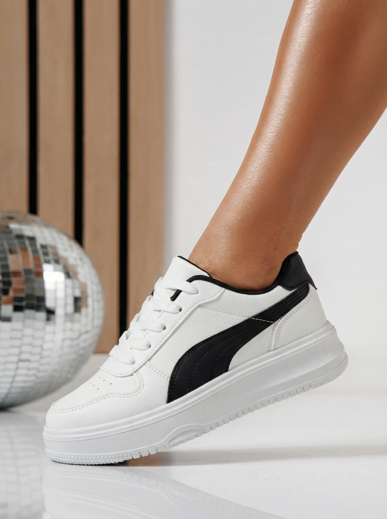 Női sportcipők fehér öko bőrből készült Natalia #24500