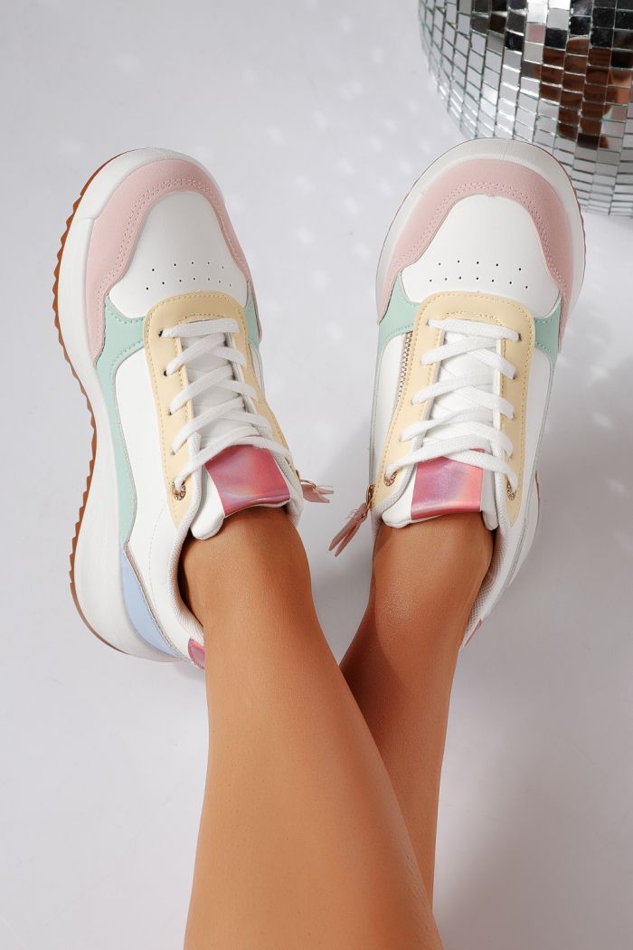 Női sportcipők sokszínű öko bőrből készült Alana #24415