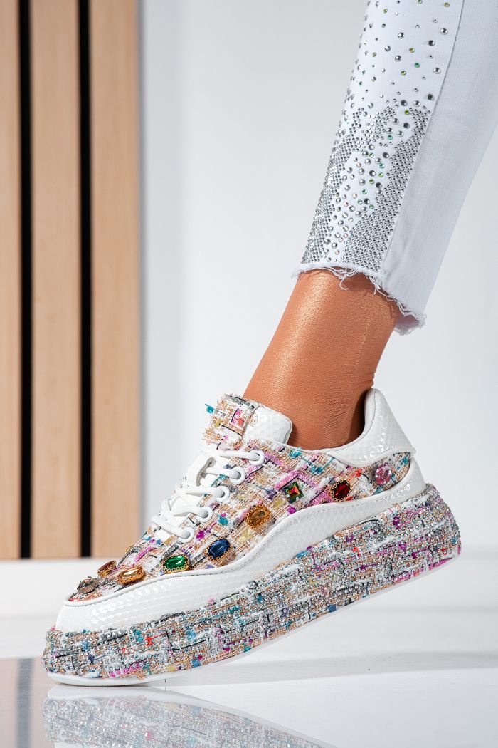 Női fehér tornacipő ökobőrből Eda #24532