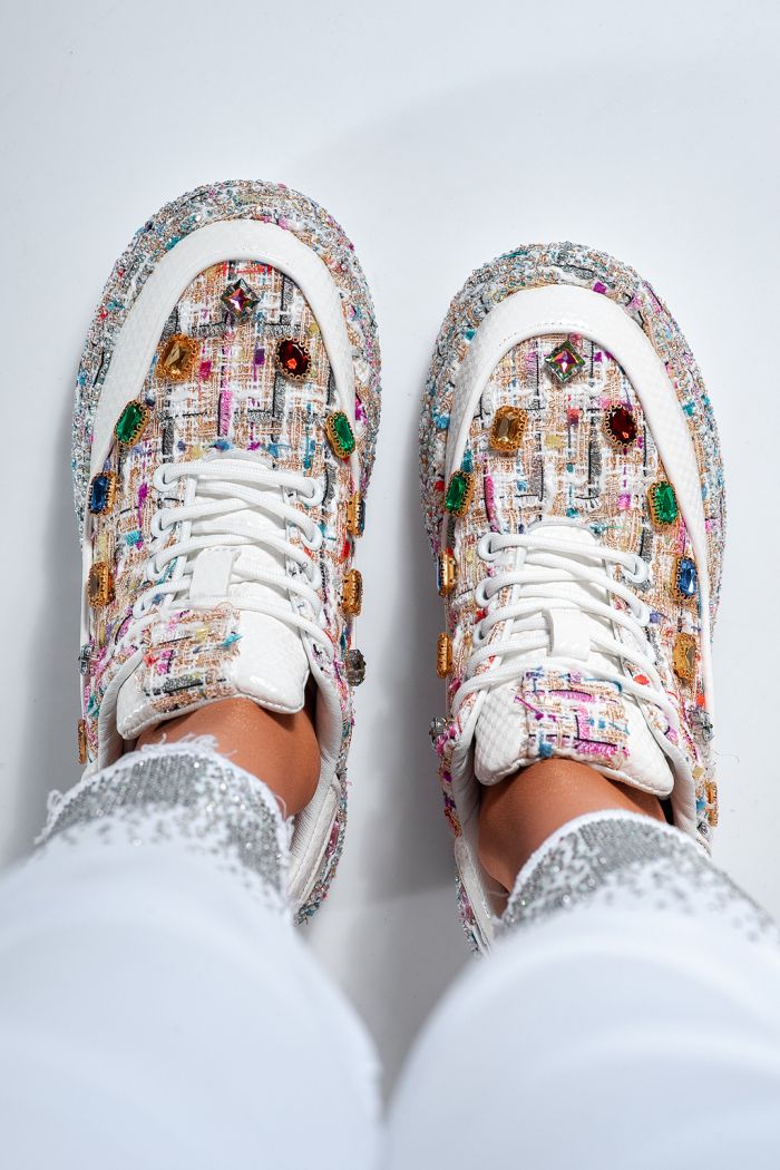 Női fehér tornacipő ökobőrből Eda #24532