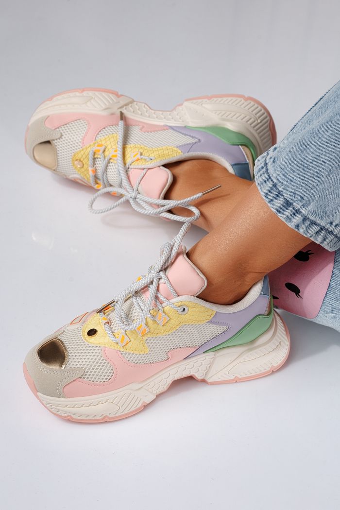 Devi Női Sportcipő Rózsaszín Ökológiai Bőrből #24544