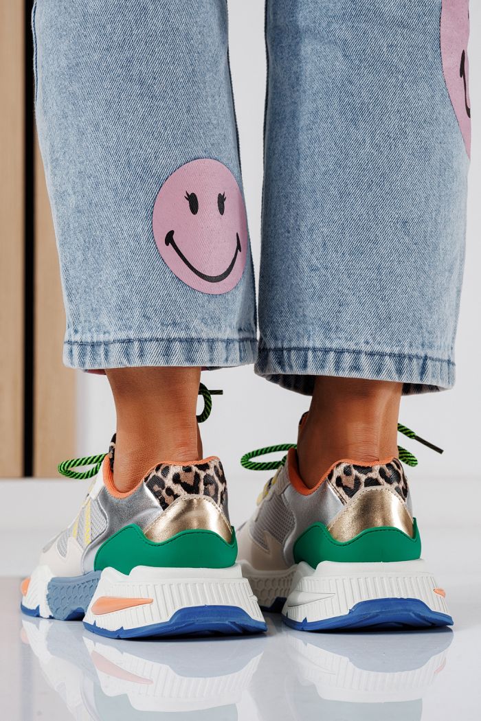 Devi Női Sportcipő Leopárd Ökológiai Bőrből #24546