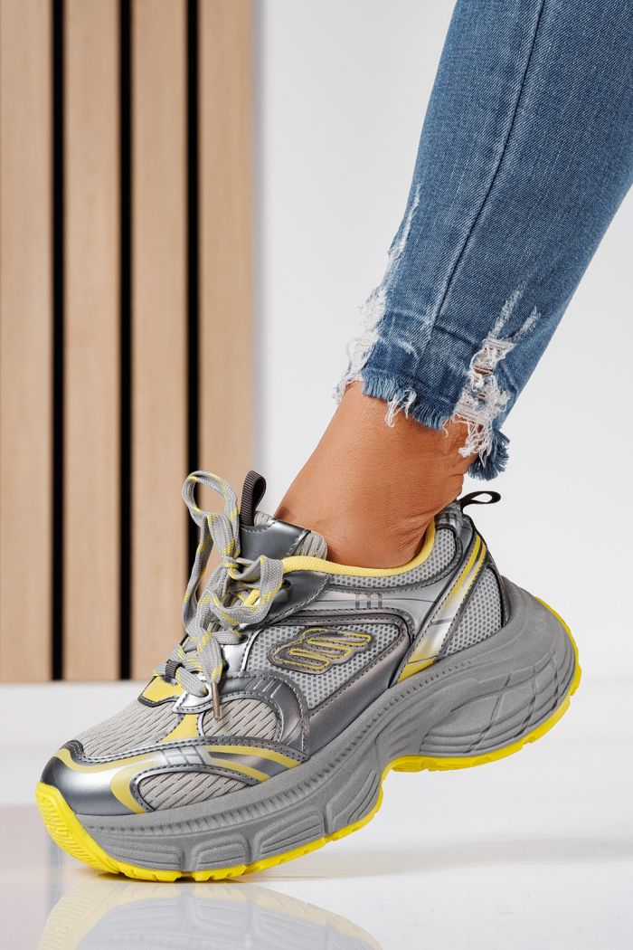 Anita Női Sportcipő Sárga Textil Anyagból #24547