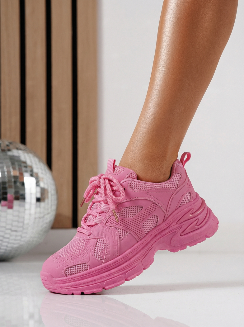 Női rózsaszín sportcipő ekológikus bőrből Amber #24524