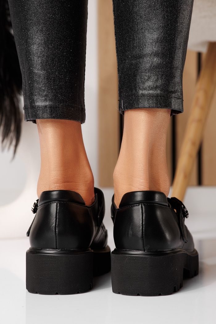 Zinnia Női Alkalmi Cipő Fekete Ökológiai Bőrből #24562