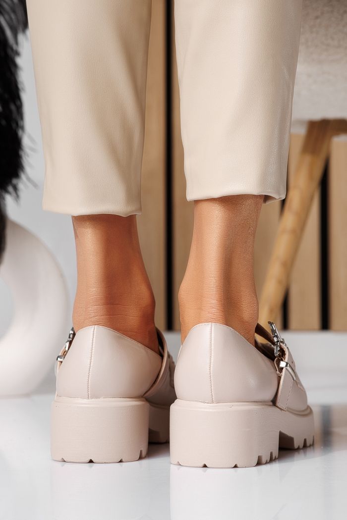 Isis Női Alkalmi Cipő Bézs Ökológiai Bőrből #24569