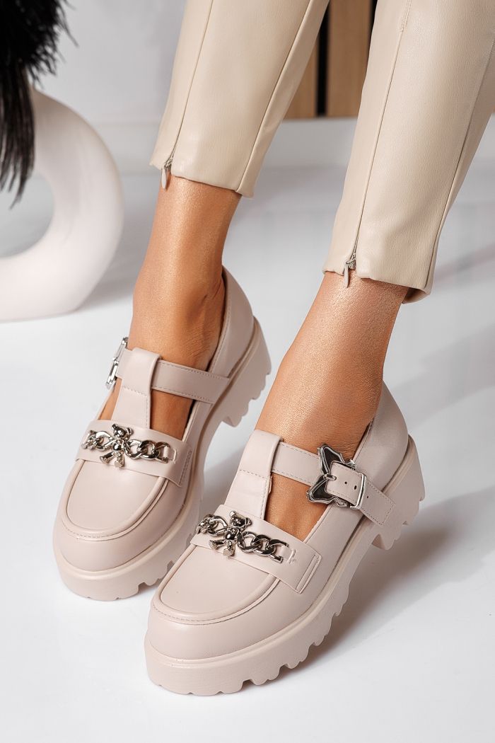 Isis Női Alkalmi Cipő Bézs Ökológiai Bőrből #24569