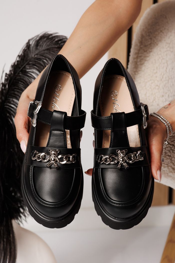 Isis Női Alkalmi Cipő Fekete Ökológiai Bőrből #24570