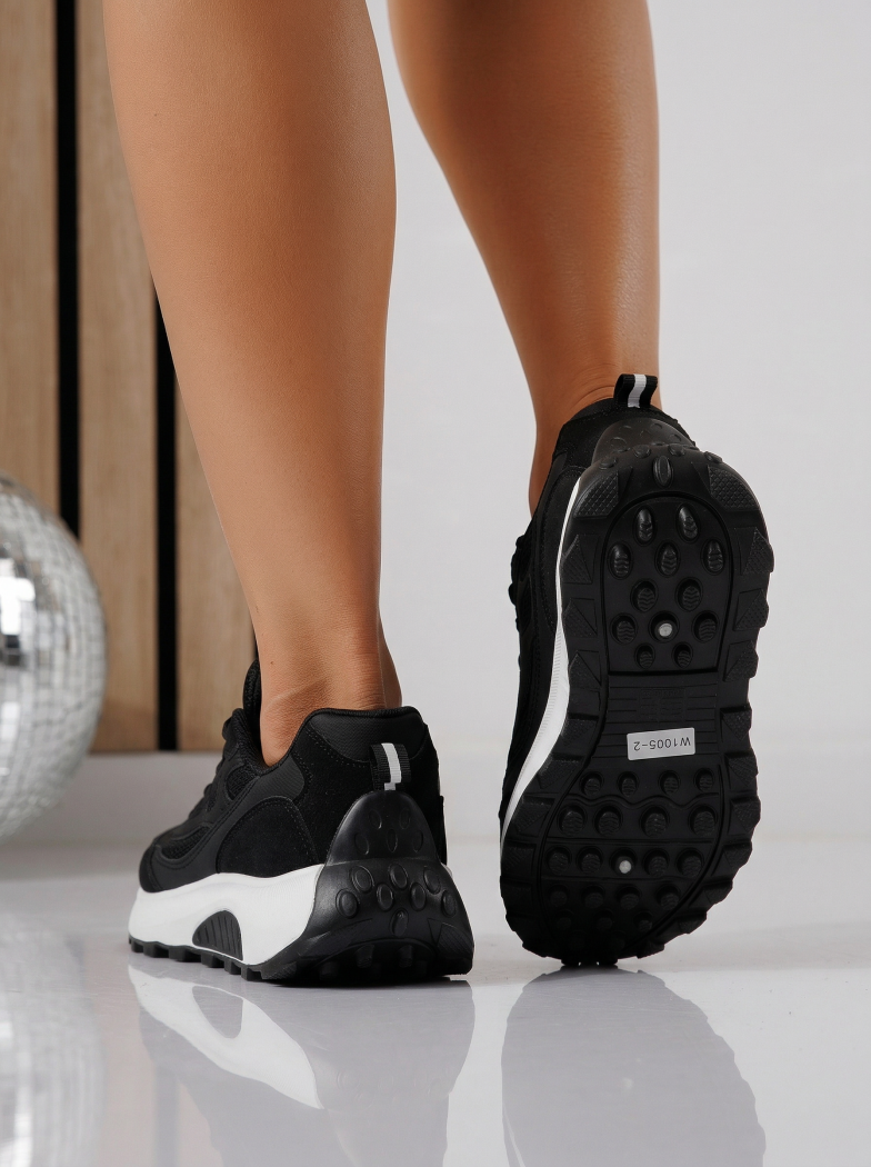 Női sportcipők fekete textil anyagból készült Agatha3 #24581