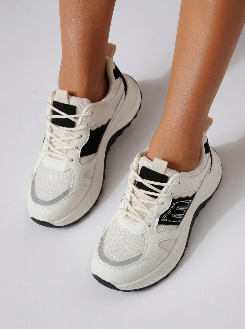 Női sportcipők bézs textil anyagból készült Maggie #24587