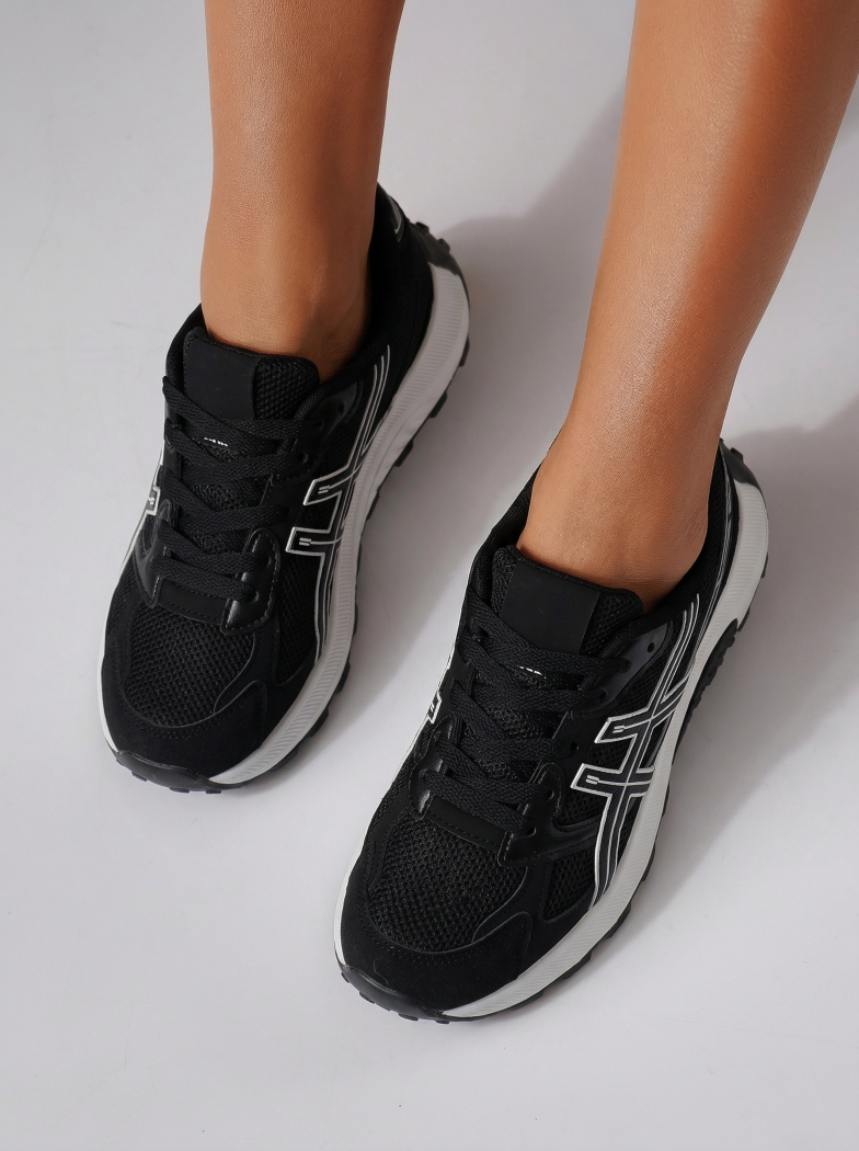 Női sportcipők fekete textil anyagból készült Agatha4 #24584