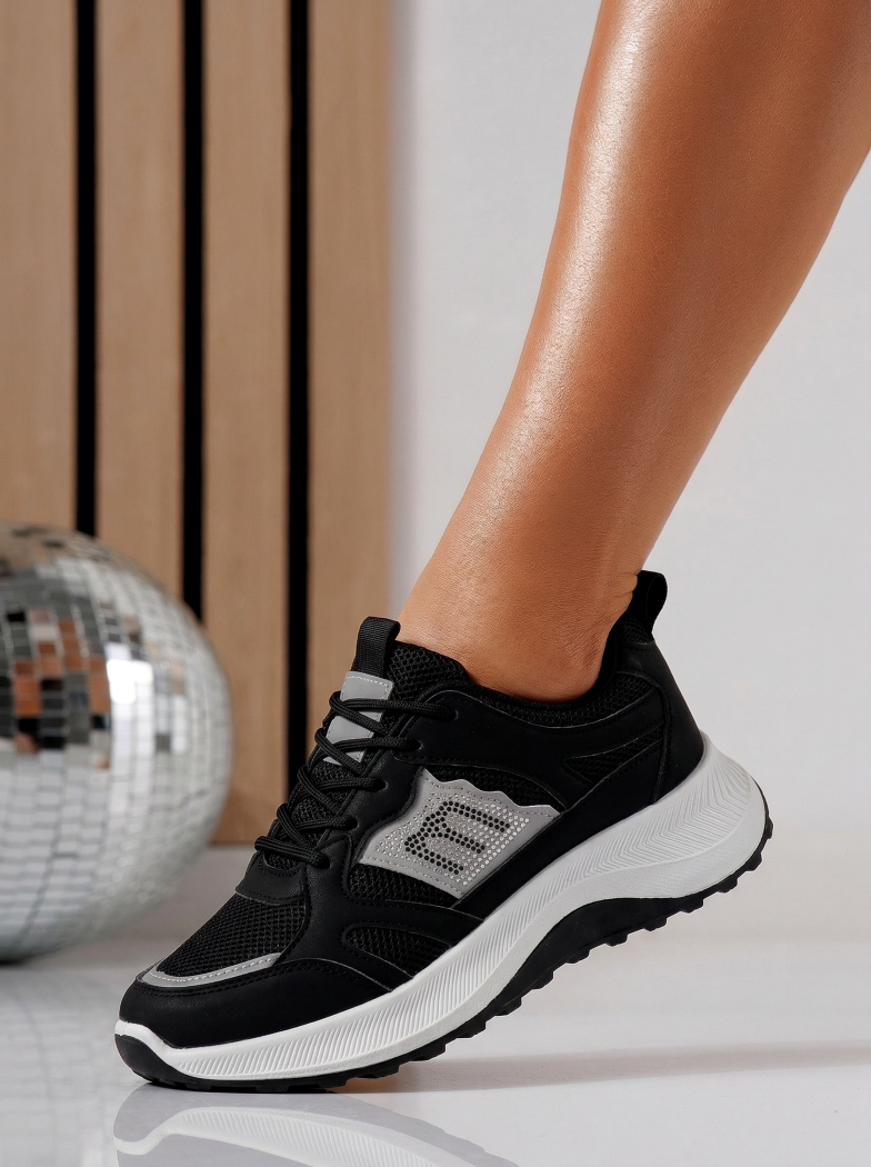 Női sportcipők fekete textil anyagból készült Maggie #24589