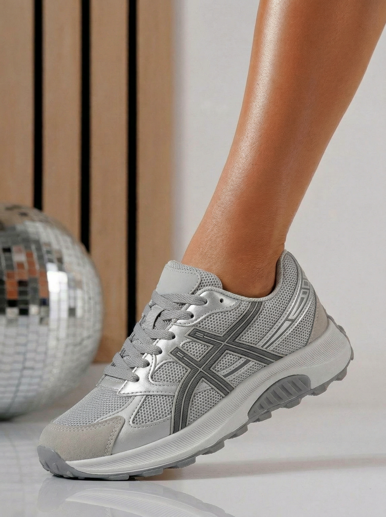 Női sportcipők szürke textil anyagból készült Agatha4 #24586