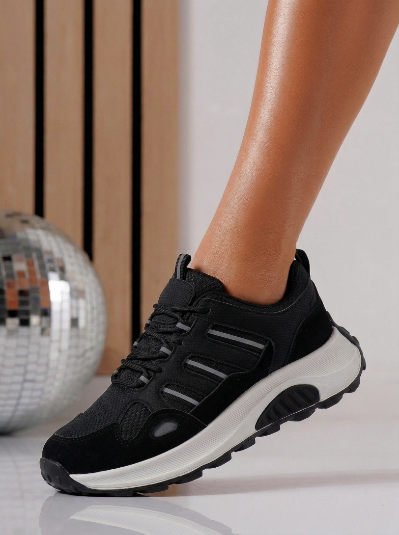 Női sportcipők fekete textil anyagból készült Agatha2 #24578