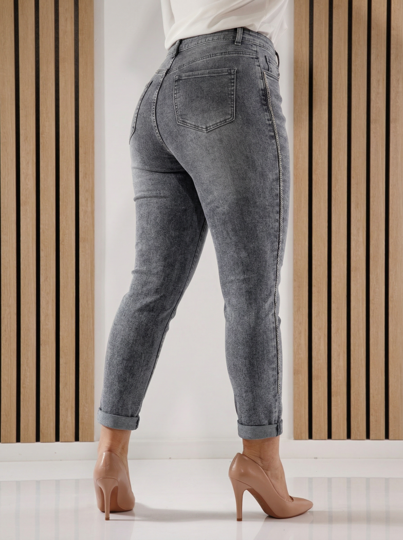 Farmernadrág MomFit nőknek Helena szürke #A1394